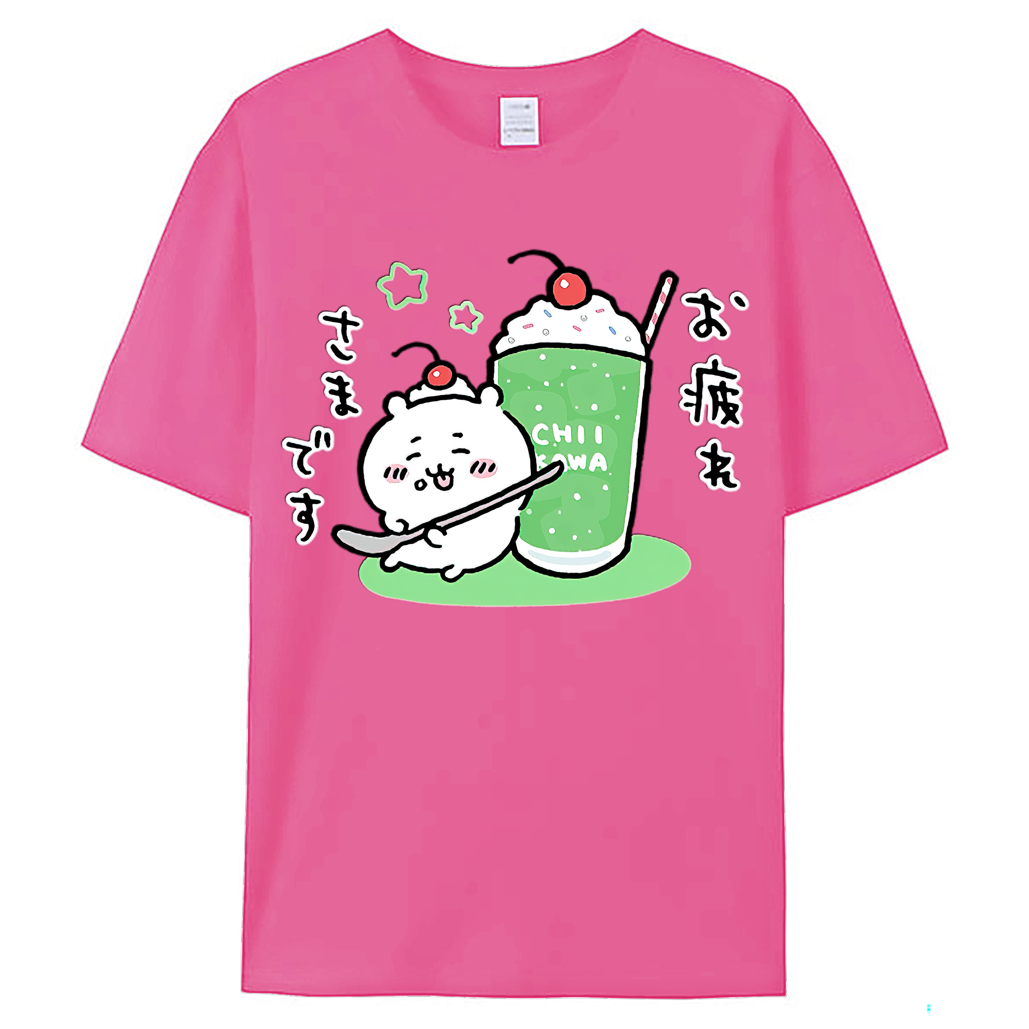 （画像用） ちいかわ ちいかわ Chii-kawa chiikawa レディースカジュアルプリントTシャツ（綿100％）